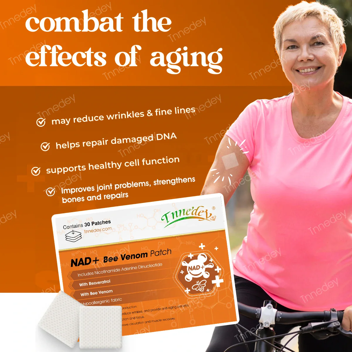 【Official Authorized Store】Tnnedey® NAD+ Bee Venom Patch – Ultimate Skin Rejuvenation & Energy Boost（Last Day Discount：75%）