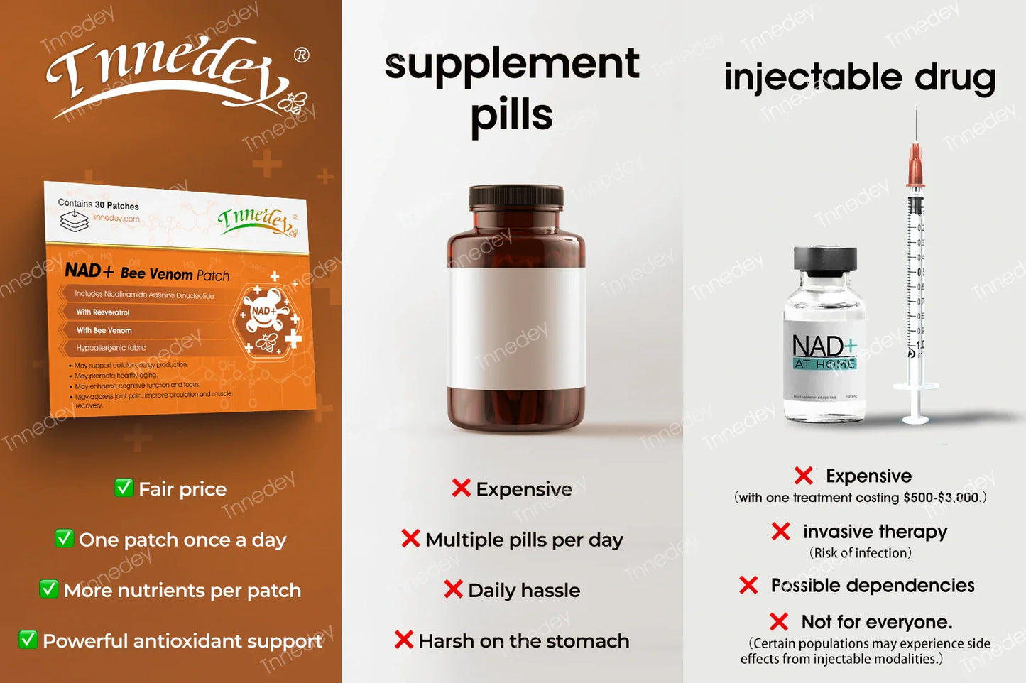 【Official Authorized Store】Tnnedey® NAD+ Bee Venom Patch – Ultimate Skin Rejuvenation & Energy Boost（Last Day Discount：75%）