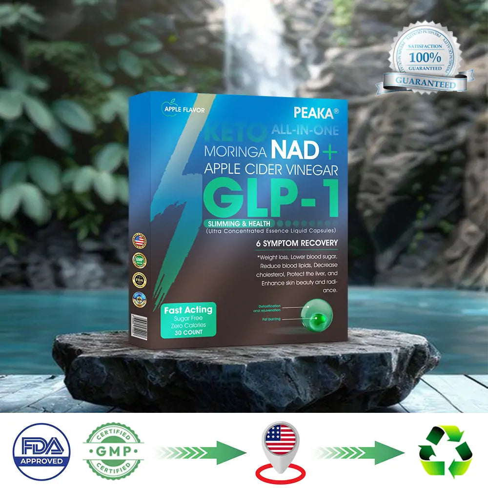 [Official Authorized Store] PEAKA® GLP-1 Slimming & Health Ultra Concentrated Essence Liquid Pearls - NAD+ Moringa & ACV & Keto BHB (✅speedy, long-lasting, addressing diabetes, obesity, and cardiovascular diseases)